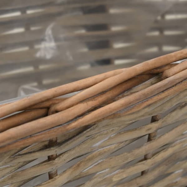 vidaXL Balkongplanter, set om 2, rotting med PE-foder, 40 cm