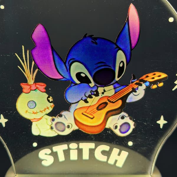Nattlampa Stitch Lilo Skrivbordsgitarr För Barn LED 3D Helgdagar Gåva