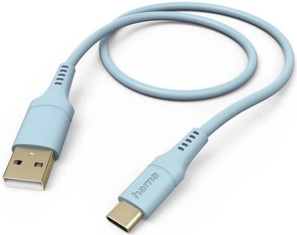 HAMA Laddnings-/Datakabel Flexibel USB-A - USB-C 1,5m Blå