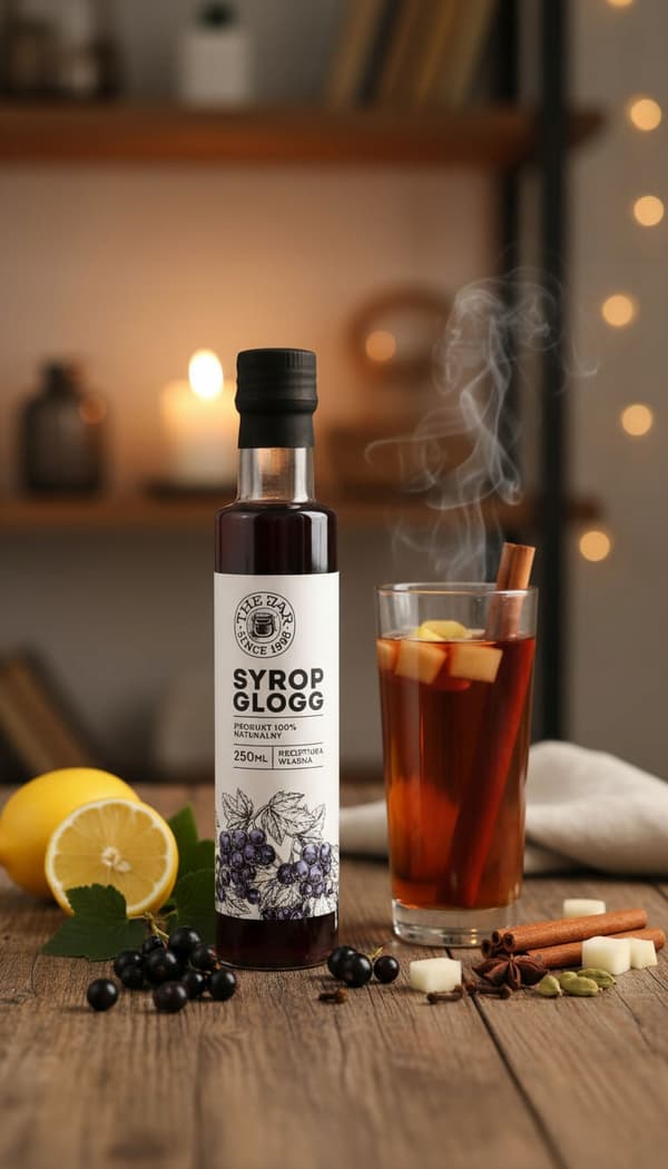 Sirap för vinter te med skogsfrukter Vinterkryddad Vinbär GLOGG 250 ml