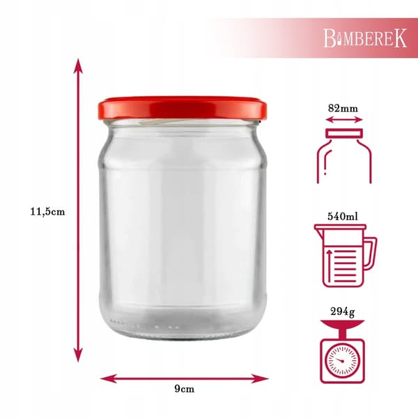 Burk 540ml SYLT + LOCK FI82 8 BITAR
