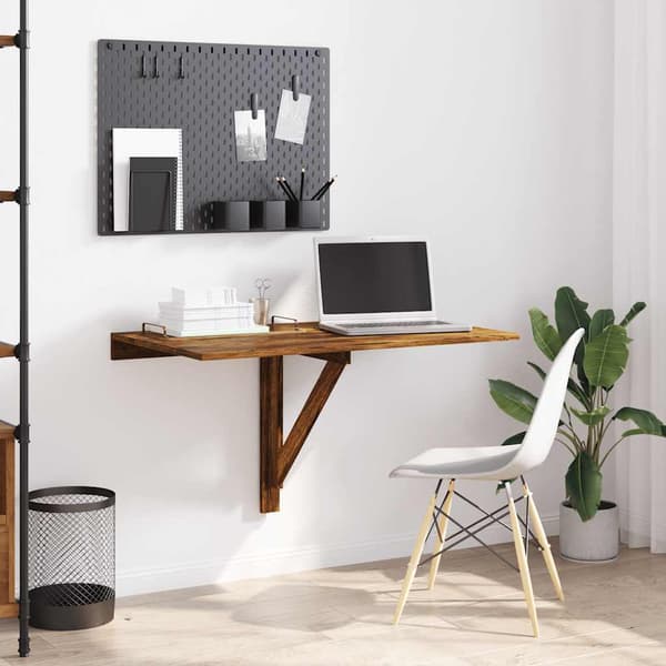 vidaXL foldbart sofabord røget eg 100x60x56 cm