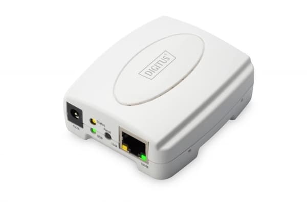 Digitus DN-13003-2 skrivarserver, USB 2.0, RJ-45, vit