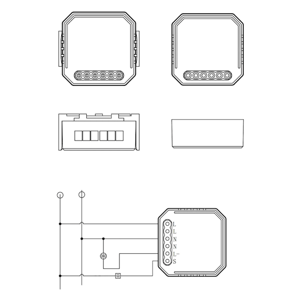 Smart Brytare Dimmer Kontakt WiFi-dimmer