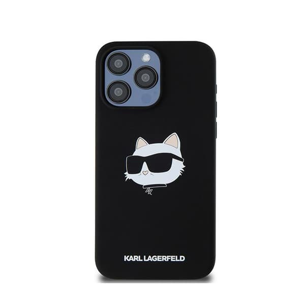Karl Lagerfeld Silikone Choupette Head MagSafe - iPhone 15 Pro Max Etui (Sort)