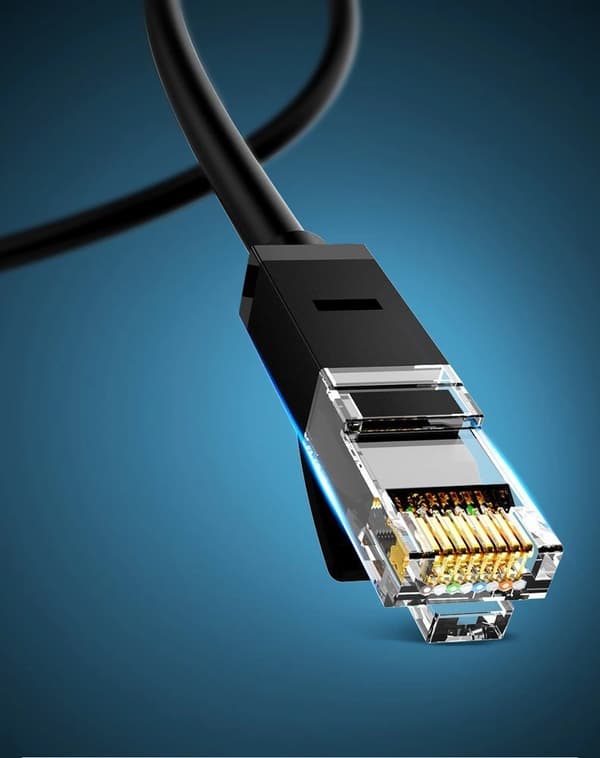 Ugreen kabel internet netværkskabel Ethernet patchkabel RJ45 Cat 6 UTP 1000Mbps 1m sort (20159)
