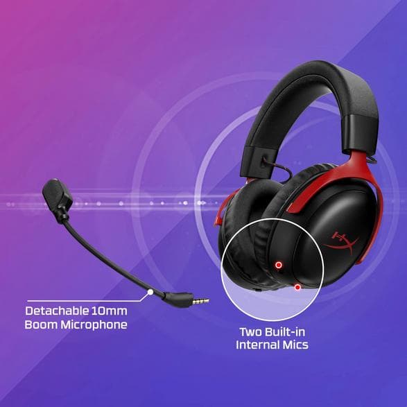 HYPERX Cloud III S Langattomat Kuulokkeet Musta ja Punainen