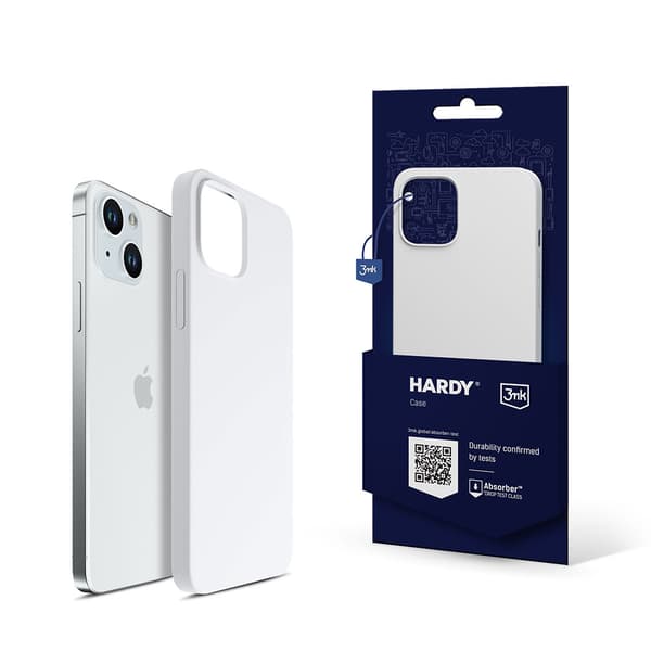 Apple iPhone 15 Plus - 3mk Hardy Silicone MagCase hopeanvalkoinen