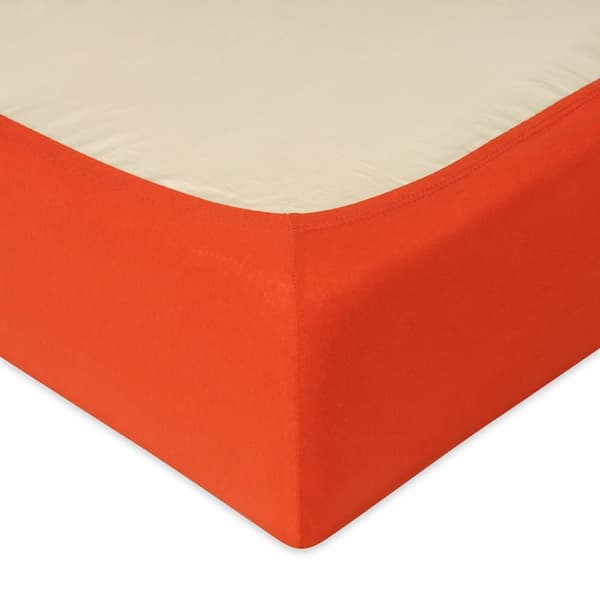 Jersey-stræklagen 90/100x190/200 premium mørk orange