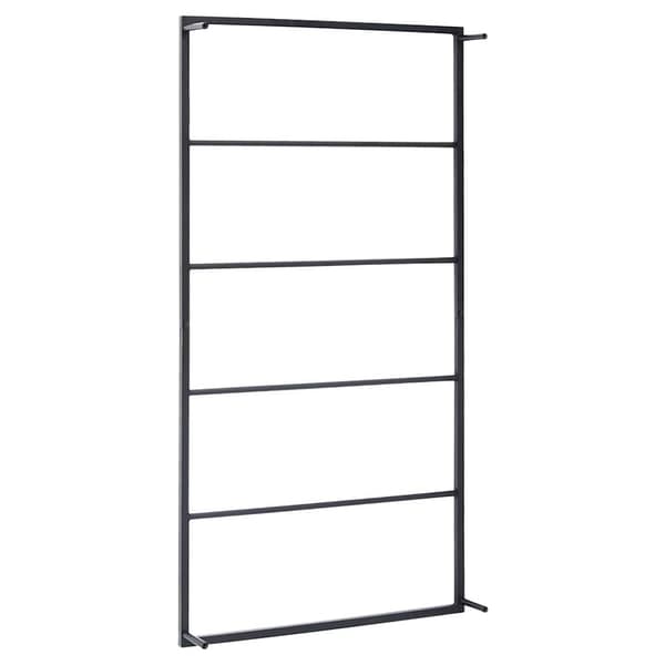 vidaXL Pyyheteline musta 60x10x116 cm teräs