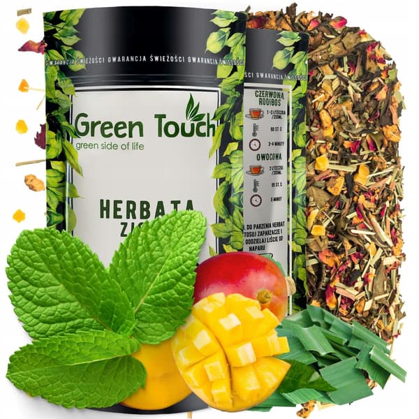 vit te Pai Mu Tan + äpple+mango+pepparmint 50g