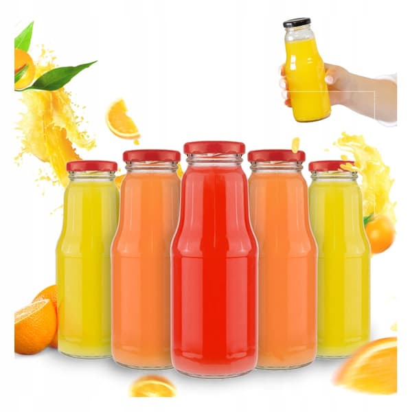 100x lasipulloa mehulle FRUIT 300ml + pullonkorkit