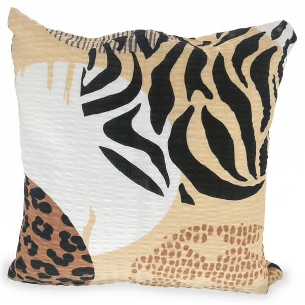 Beige leopardmönstrat örngott 40x40 i cirklar