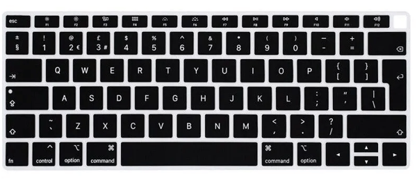 Tastaturcover til MacBook 13/13 Pro 15 Pro Sort USA
