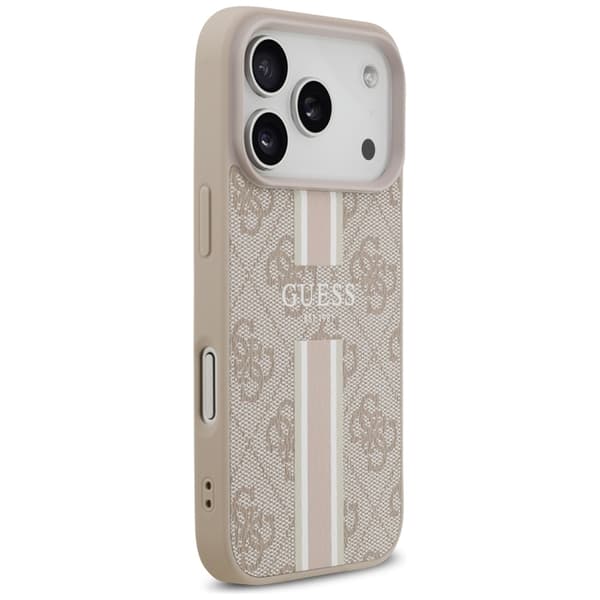 Guess 4G Printed Stripes MagSafe - iPhone 17 Pro cover (lyserød)