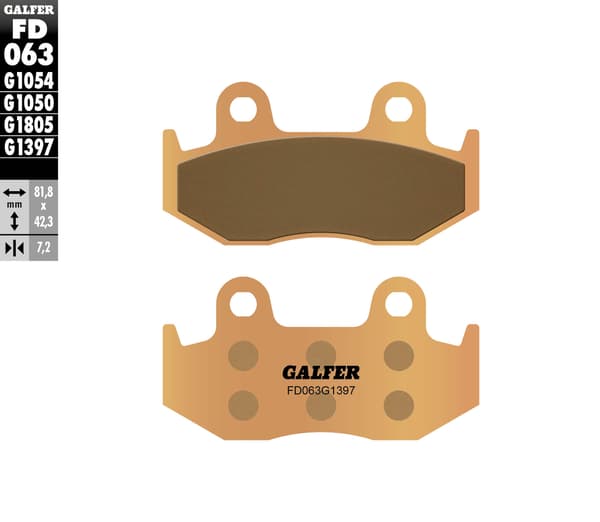Galfer jarrupala KH092 / KH323 sinterimetalli kulta ATV 7,2 mm