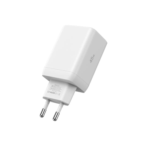 TECH-PROTECT NC45W-GAN 2-PORT NETVÆRKSOPLADDER PD45W HVID