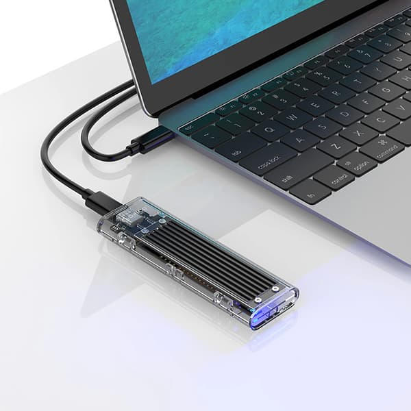Orico TCM2-C3 M.2 NVME til USB-C 10 Gb/s diskdrev - sort