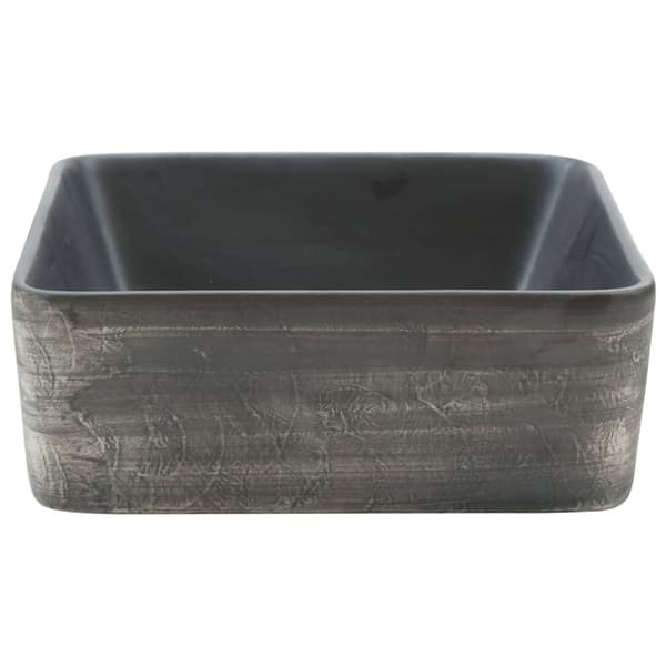 vidaXL bordvask, sort og brun, rektangulær, 46x35,5x13 cm