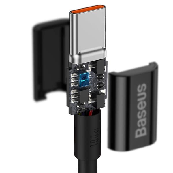 Baseus Superior -sarjan USB-C - USB-C -kaapeli, 100 W, 1 m (musta)