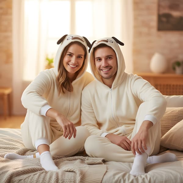Kigurumi möpspyjamas överdrag XL 175-185 cm