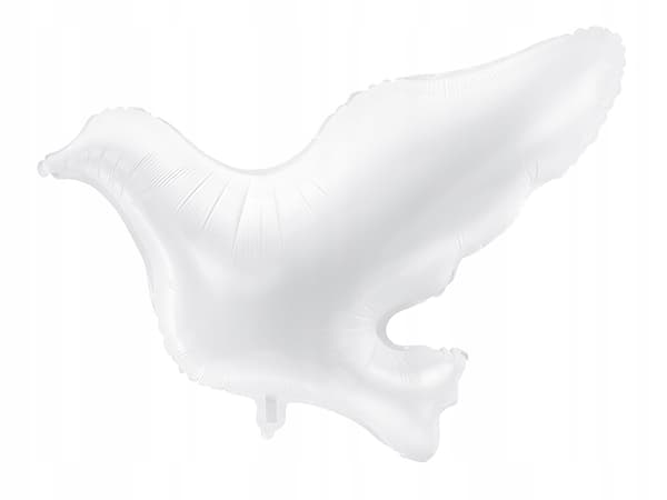 Duvfolieballong, vit, 77x66cm, 1 st.