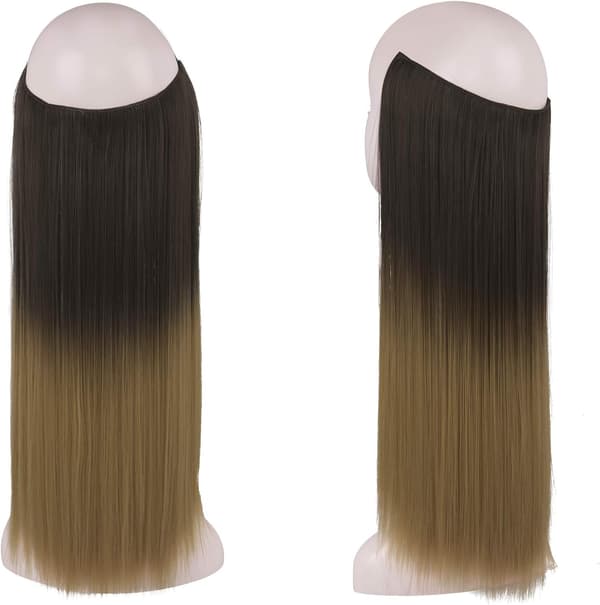 SYNTETISK HÅR HÅREXTENSIONS GLAT OMBRE 46 cm