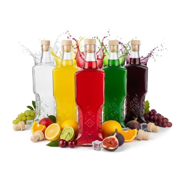 50x ukrainska flaskor 500ml + kork vinlikörflaskor set