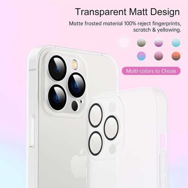 HÅRDT PLASTIKETUGER TIL APPLE IPHONE 14 PRO 6,1" MAT HVID MÆLKEBLÅ