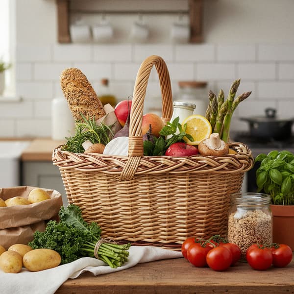 Flätkorg Inköpskorg Picknick Svampar Miastowy