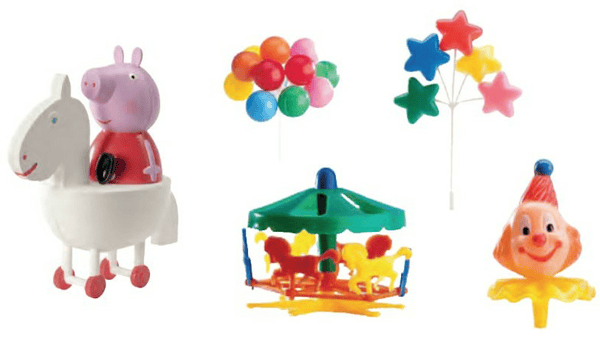 Peppa Pig syntymäpäivän kakuntarpeisto 6 kpl
