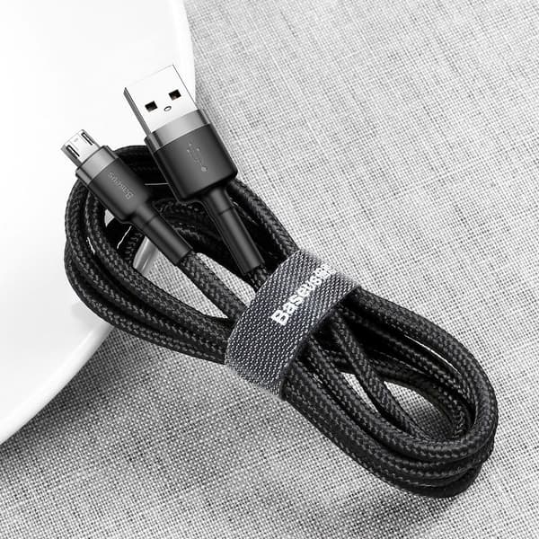 Baseus Cafule 2A 3m USB till Micro USB-kabel (svart och grå)