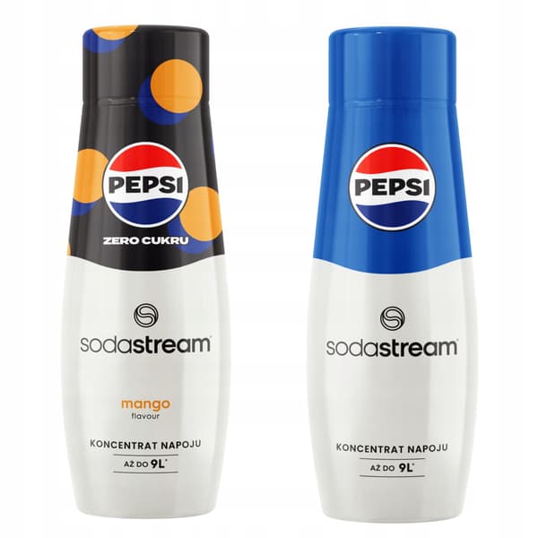 Set med 2 koncentrat och sirap för vatten. Sodastream Pepsi MAX Mango + Pepsi