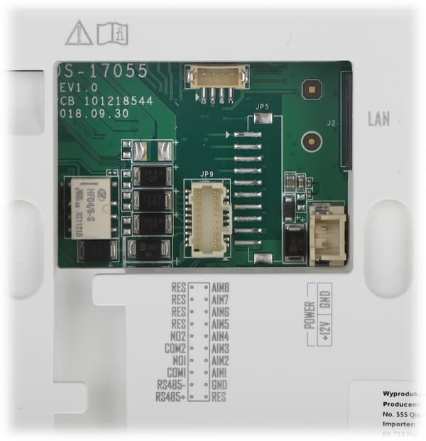 Wi-Fi/IP INDENDØRS PANEL DS-KH6320-WTE1-W Hikvision