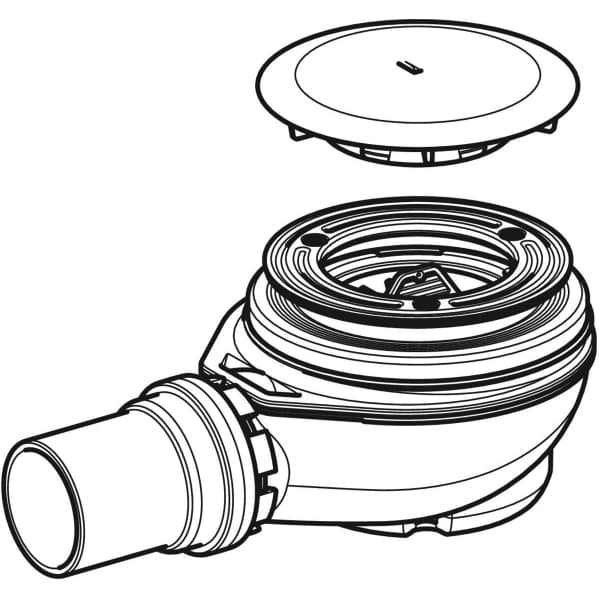 Geberit brusevandlås 90 mm