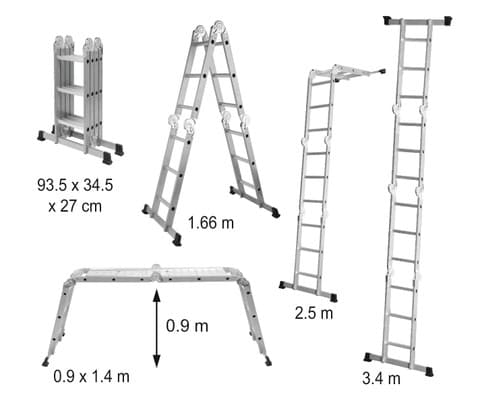 TRE-TRINS FOLDBAR STIGE - W-17704