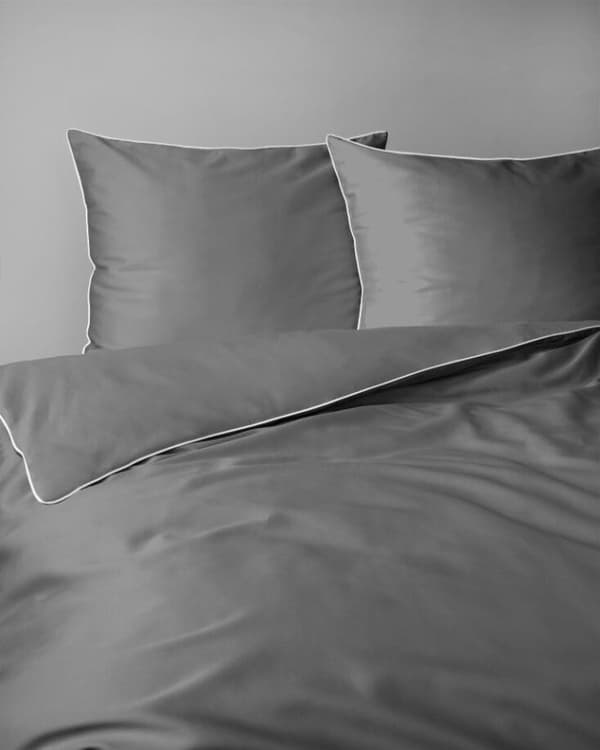 Bäddset i ren bomull 160x200 Premium Grå