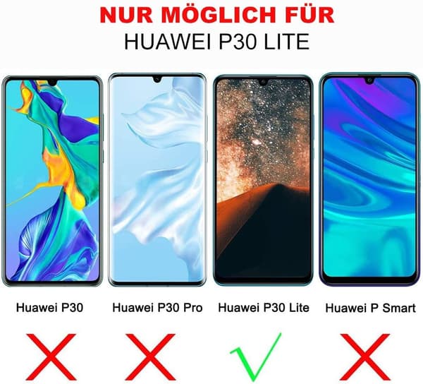 ETUI TIL HUAWEI P30 LITE SORT MAT SILIKONE FLEKSIBEL MAR-LX1A
