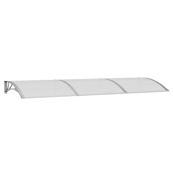 vidaXL dørmarkise, grå, 300x100 cm, polycarbonat