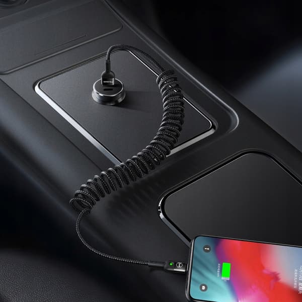 MCDODO USB-C-KABEL FJÄDERSPOLE SNABBLADDNING USB TYP C LED 2M