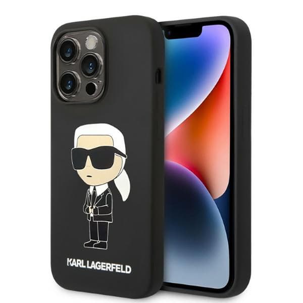 Karl Lagerfeld Silikone NFT Ikonik MagSafe - iPhone 14 Pro Etui (Sort)