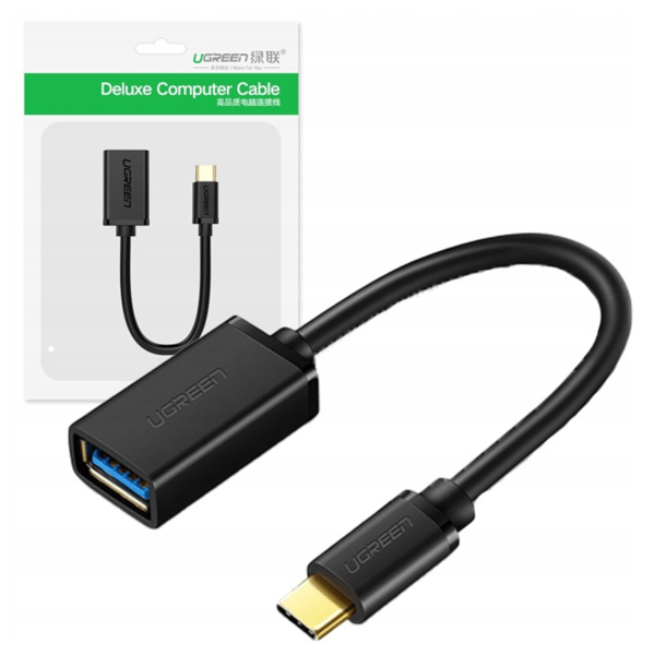 UGREEN US154 USB-C 3.0 OTG-adapter (sort)