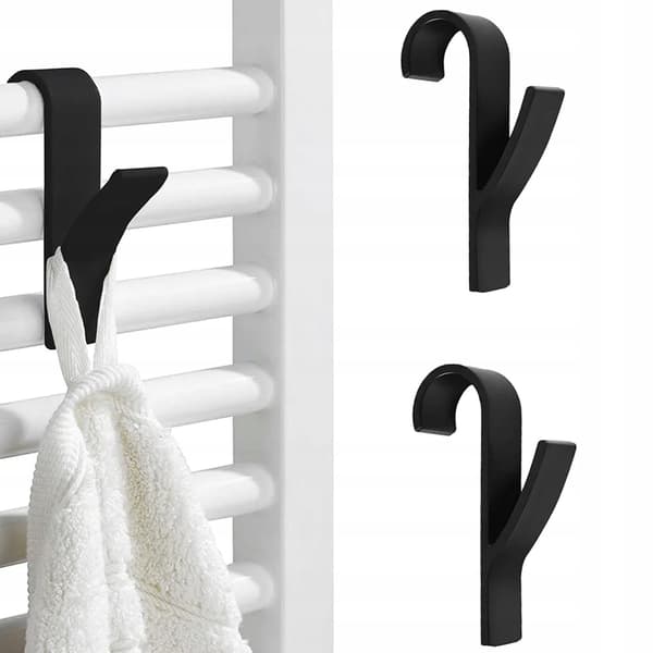 Krok för radiator svart 2 st (360)