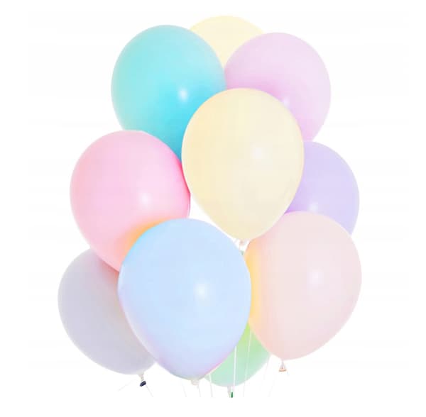 Pastelballoner 30 cm 10 stk. PASTEL mix