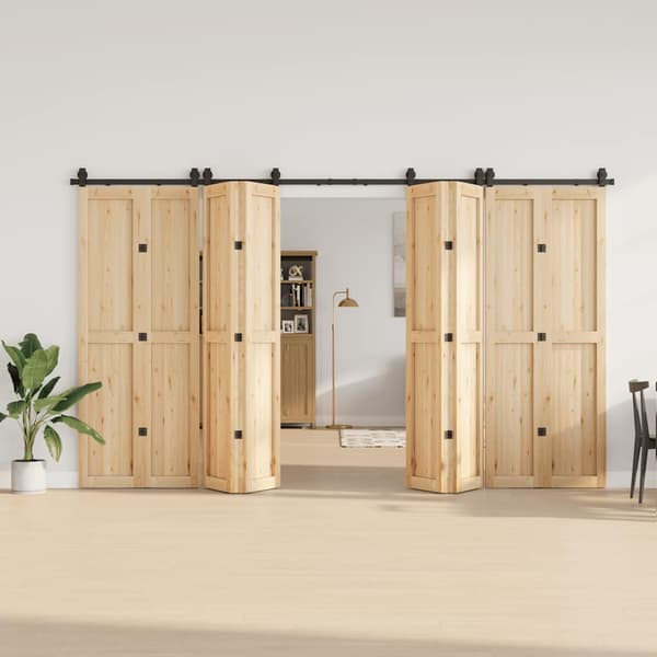 vidaXL Skjutdörrsinstallationssystem, 366 cm, Stål, Svart