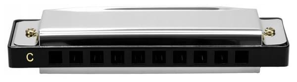 MUSIC MATE MM-H10 MusicAlunity Sølv-Sort Mundharmonika