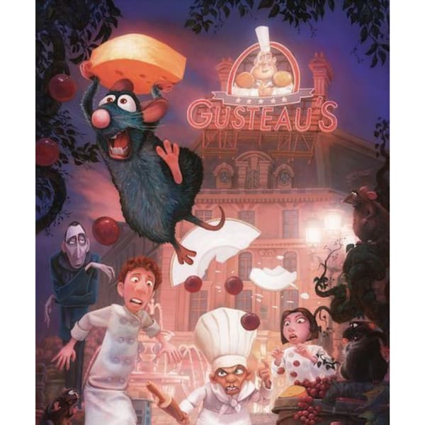 Disney Ratatouille målning med siffror och ram 40x50 cm