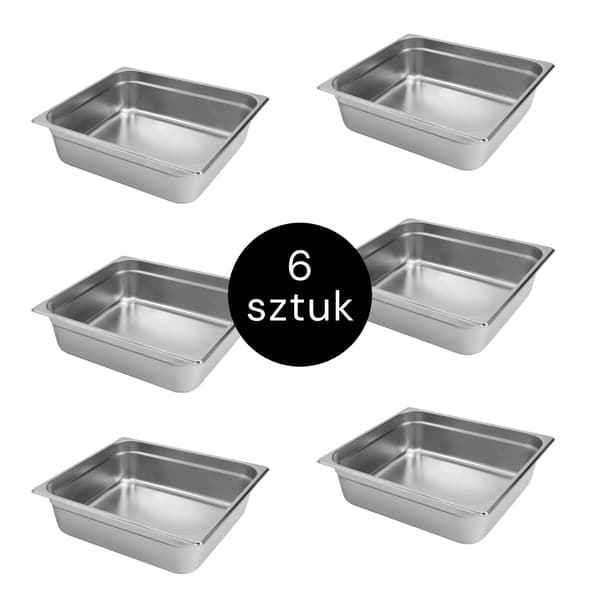 Mega-M GN-behållare 2/3 353x325x100 mm, set om 6 st