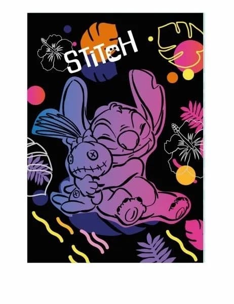 Model 2 Stitch sort elegant A5 notesbog med gitter til noter og