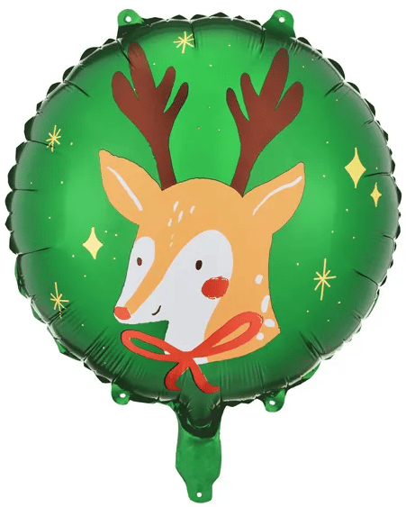 Rensdyrfolieballon juleferie 45cm